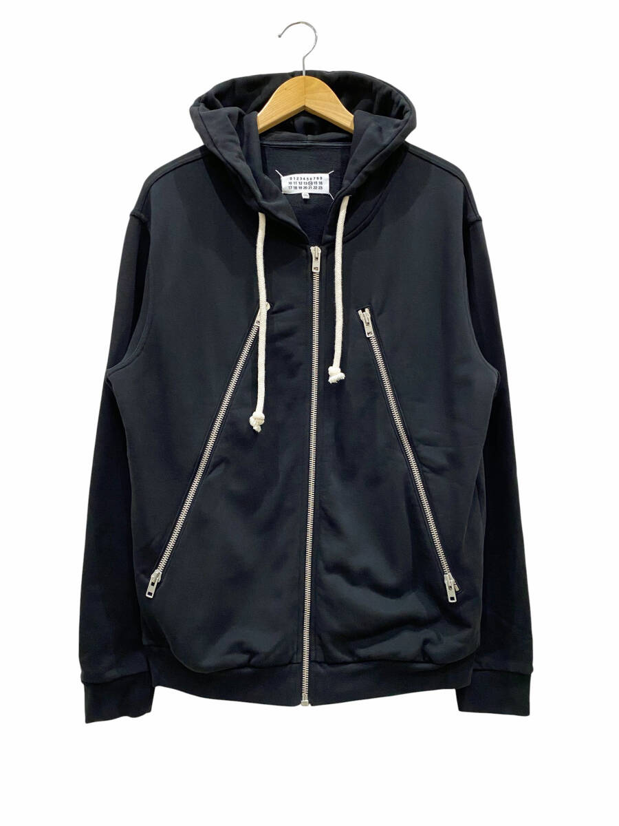 メゾンマルジェラ MaisonMargiela ハの字 パーカー スウェット ジップ S50GU0071 ブラック size 46 メンズ拍卖