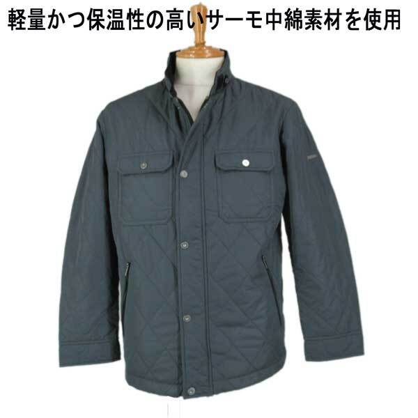 クロコダイル キルト生地ジャケット/中綿入 ダークグリーン L拍卖