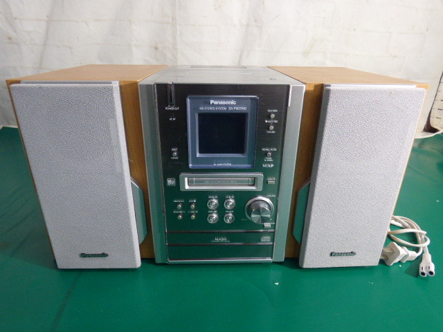 む811.Panasonic/パナソニック SA-PM37MD ミニコンポ カセットテープ スピーカー パーツ取り 拍卖
