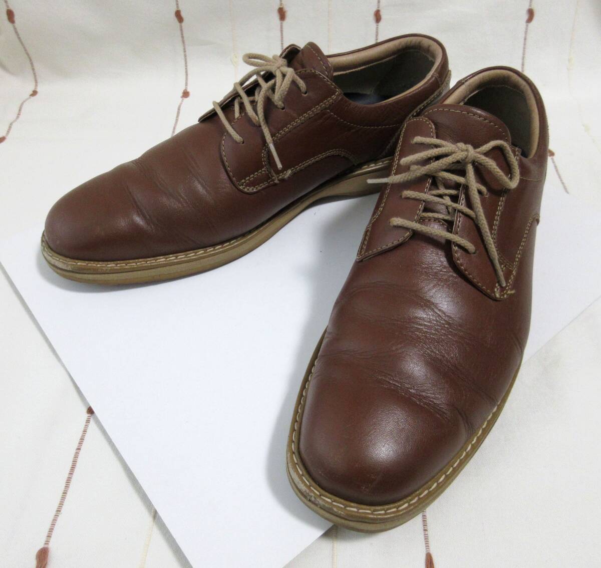 asics WALKING アシックスウォーキング 本革 コンフォートレザーシューズ 27.5cm EEE 3E 茶色 ブラウン WP308J ウォーキングシューズ拍卖