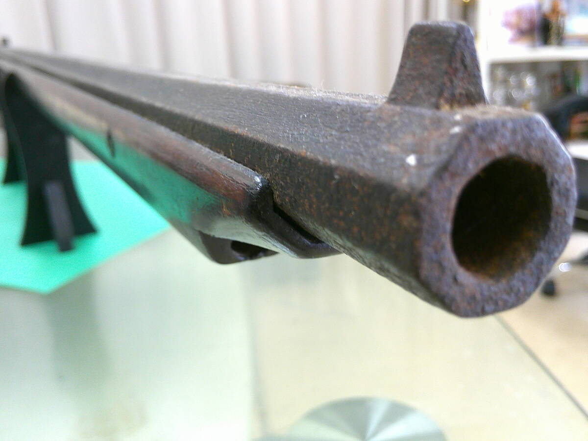 【火縄銃】火縄銃 無銘 組み立て式台付き拍卖