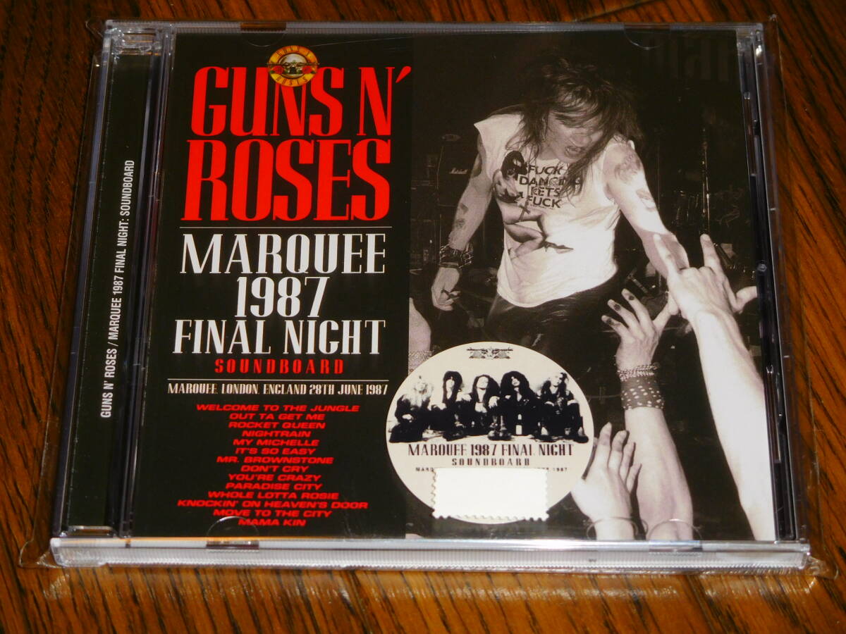未開封新品 GUNS N' ROSES / MARQUEE 1987 FINAL NIGHT 初回ナンバリングステッカー付 ZODIAC W. Axl Rose Slash Duff McKagan拍卖