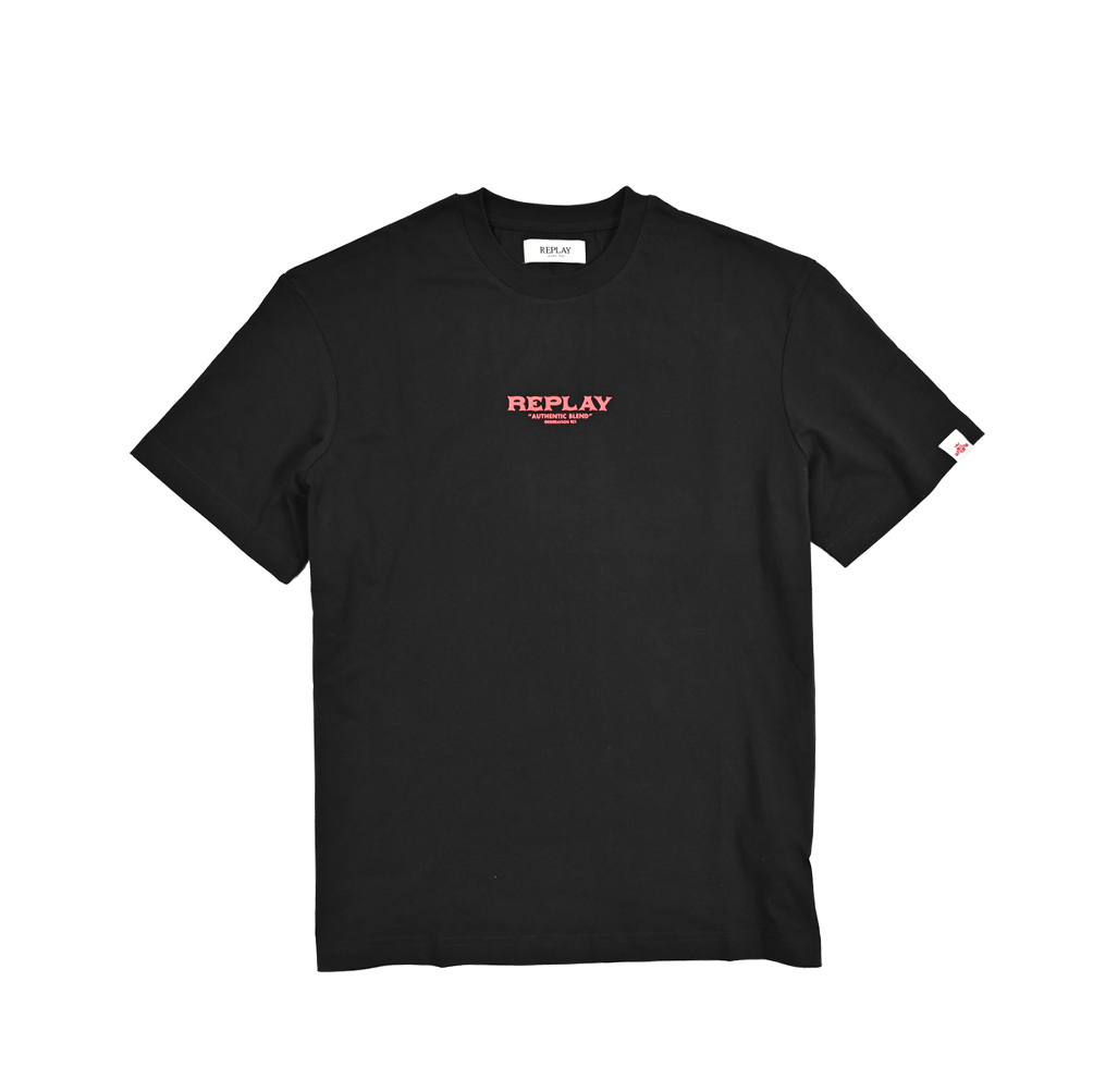 新入荷 新品 リプレイ REPLAY ロゴ Tシャツ カットソー 半袖 クルーネック オールシーズン メンズ コットン100% ブラック 431003-XL拍卖