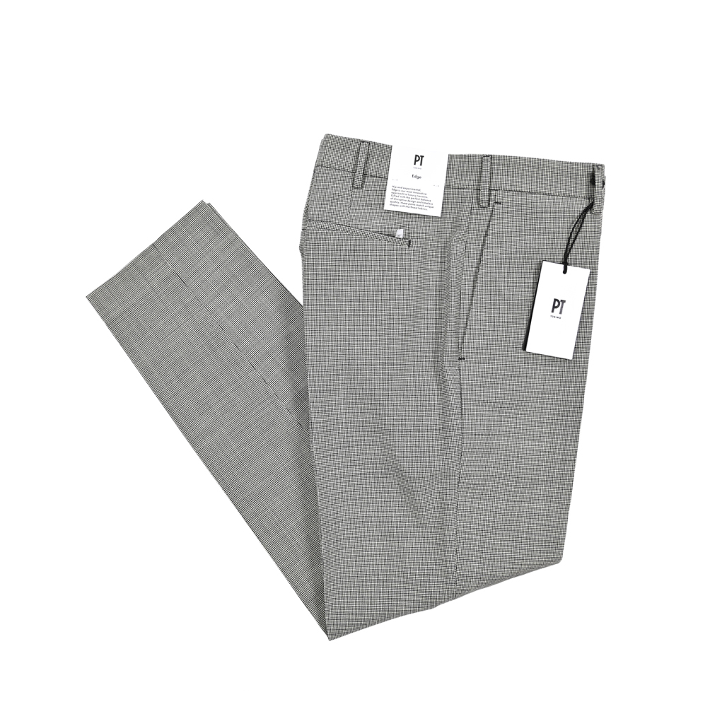 新入荷 新品 ピーティートリノ PT TORINO EDGE エッジ DIECI ディエチ スラックス ストレッチ パンツ 千鳥格子 グレー 423052拍卖