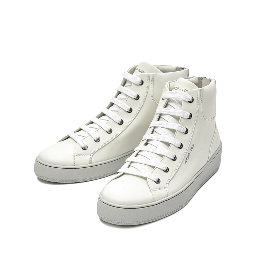 厳選 新着 新品 セルジオ ロッシ SERGIO ROSSI sr1 ADDICT スニーカー ハイカット シューズ ジップ開閉 オールレザー 408329-A-12拍卖