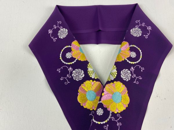 ▼三作▼新品即決 刺繍半衿 日本製 K85拍卖