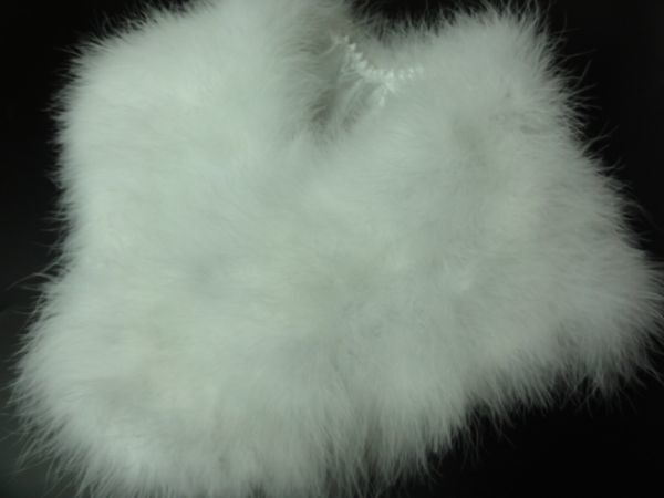 ▼三作▼成人式 振袖 マラボー 羽毛ショール 白 訳あり処分 3拍卖