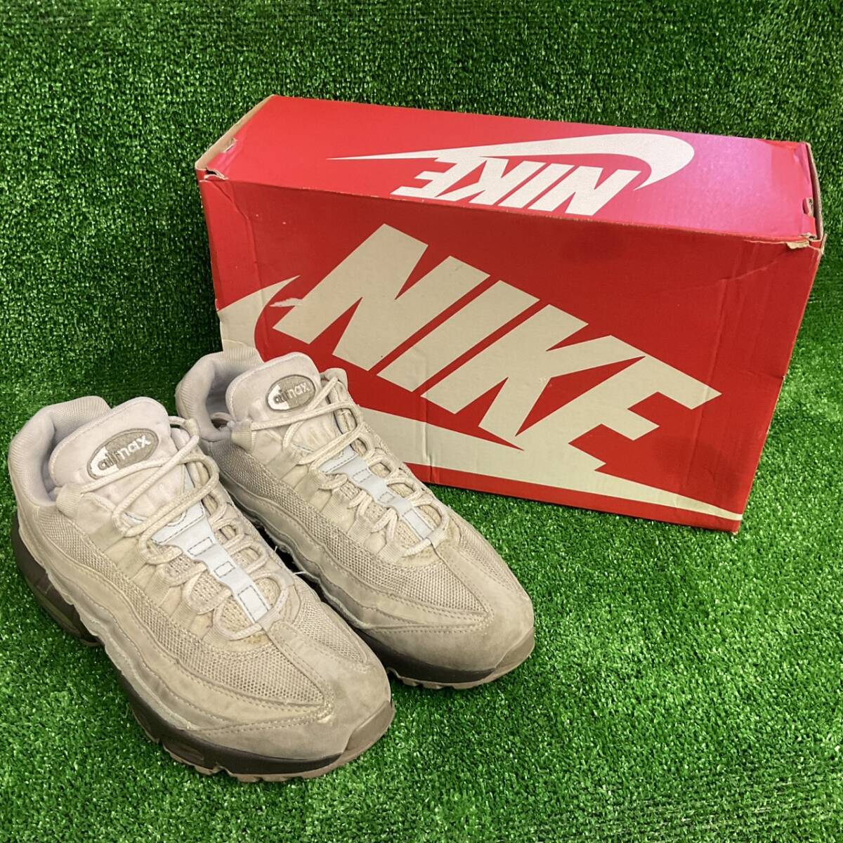 Nike AirMax 95 ローカットスニーカー 24cm ナイキ エアマックス95 DQ9468-355 ホワイト ウィメンズ ウォーキングシューズ 紐靴 箱付き拍卖