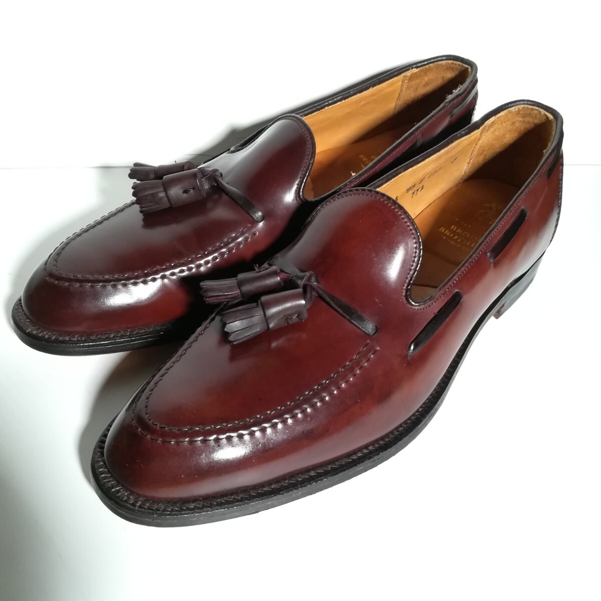 d0233 【新品同様・試着程度】 ★ブルックスブラザーズ Brooks Brothers★ 772 コードバン タッセルローファー 10.5A 革靴 オールデン 製?拍卖