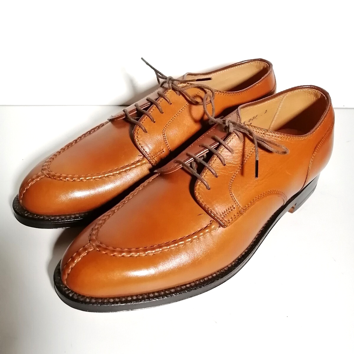 d0299 【新品同様・試着程度】 ★オールデン Alden★ 962 カーフ Uチップ 7 1/2 B/D 茶 ブラウン ドレスシューズ ビジネス 高級革靴 本革拍卖