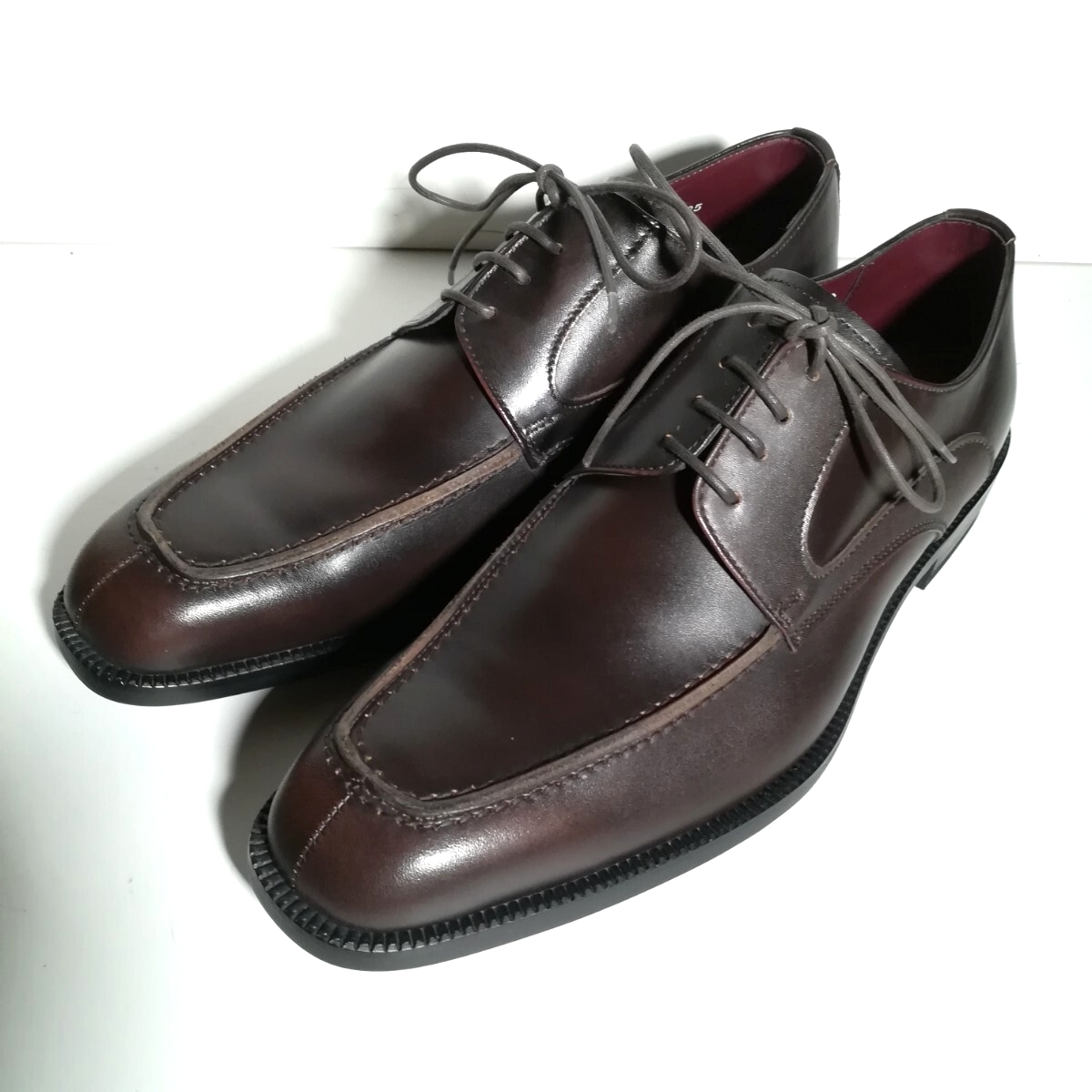 d0316 【新品同様・試着程度】 ★リーガル REGAL★ V051 worth collection Uチップ 25EEE 茶 ブラウン 革靴 シューズ拍卖