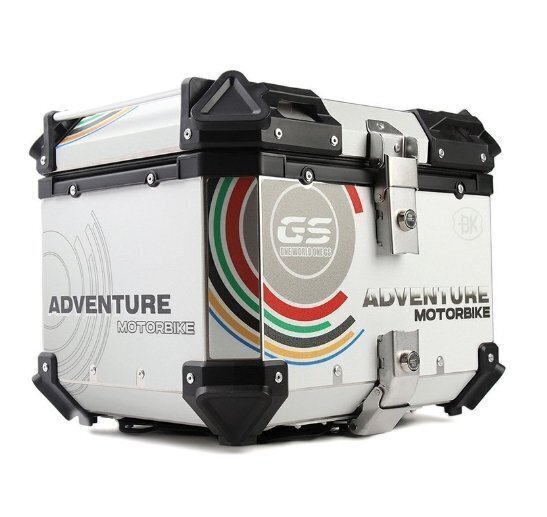 リアボックス モノキーケース バイク用トップケース 取り付け金具付き 容量55L 貼り絵 収納ケース 背もたれパッド別売 防水拍卖