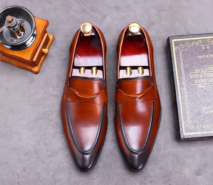 本革イングランド式ビジネスシューズ メンズシューズ ☆シューズ 革靴☆職人手作り 牛革 紳士靴▲24-27cm拍卖