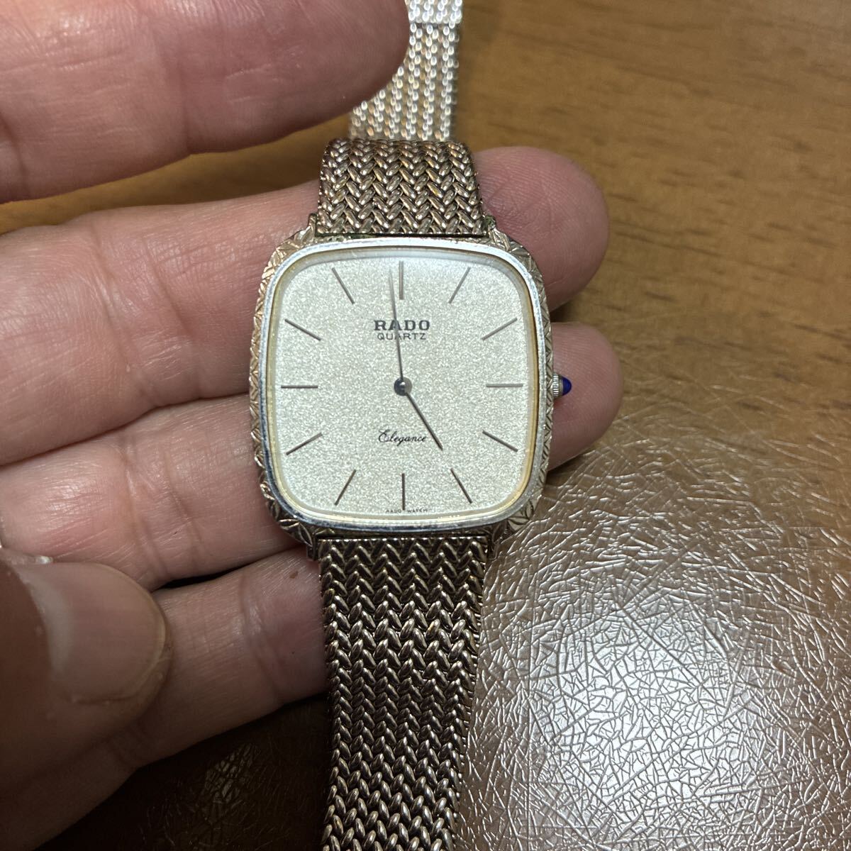 ラドー エレガンス クオーツ メンズ 動作未確認 時間合わせできません ジャンク扱いで拍卖
