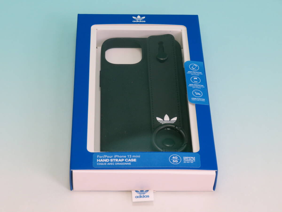 adidas アディダス Originals Hand Strap ハンドストラップケース FW21 iPhone 13 mini ブラック 47077 GA7497 W195 × H105 × D20mm拍卖