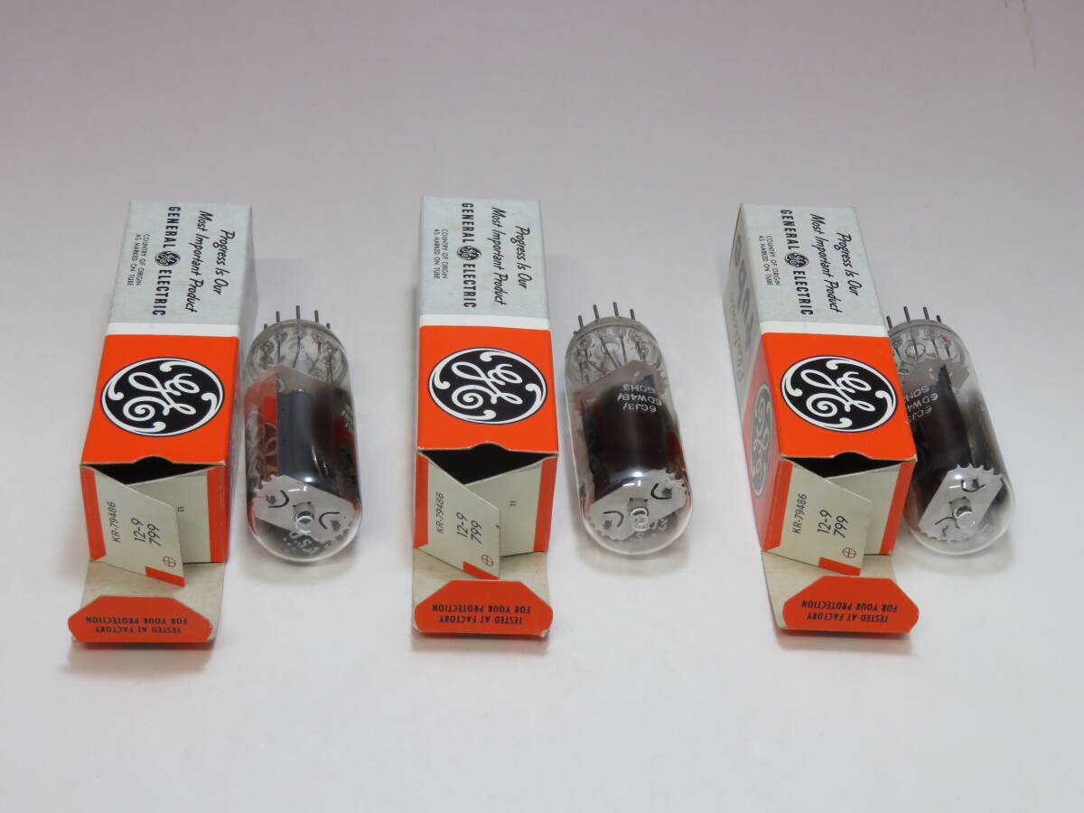 General Electric(GE) ゼネラルエレクトリック ■ 真空管 6CJ3/6DW4B/6CH3 3本セット ■ 新古品 未使用(生産終了品)拍卖