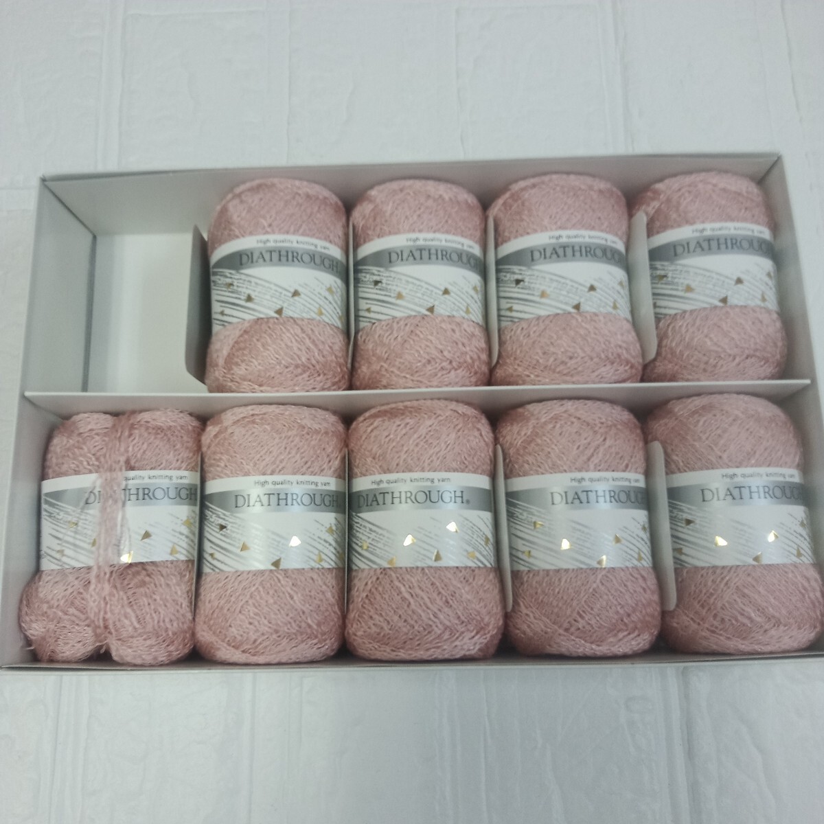 100円〜 毛糸 手芸材料 編み物■ダイヤスルー ピンク色・9玉拍卖