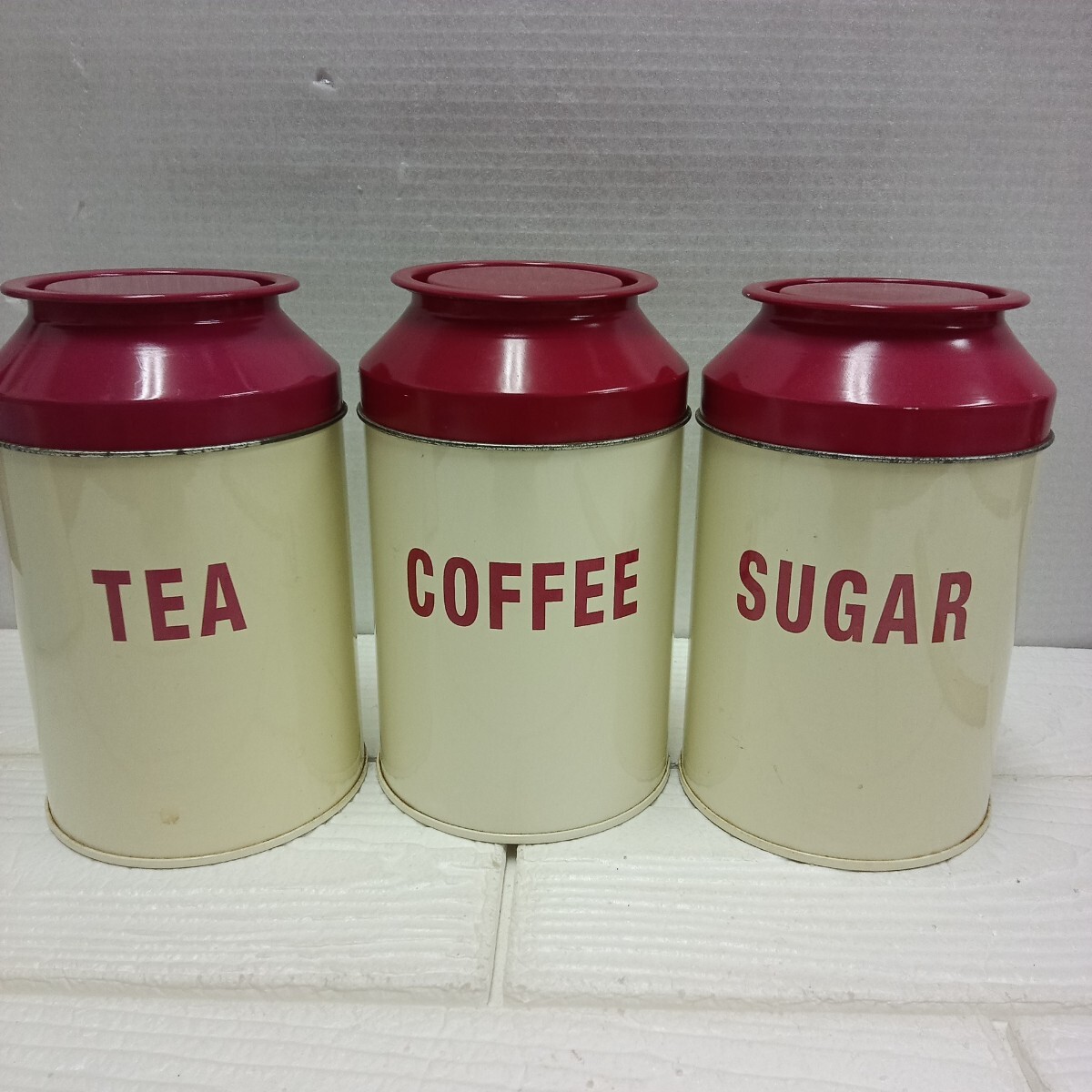 100円〜 雑貨★LEGATO★ブリキ缶 3点セット拍卖