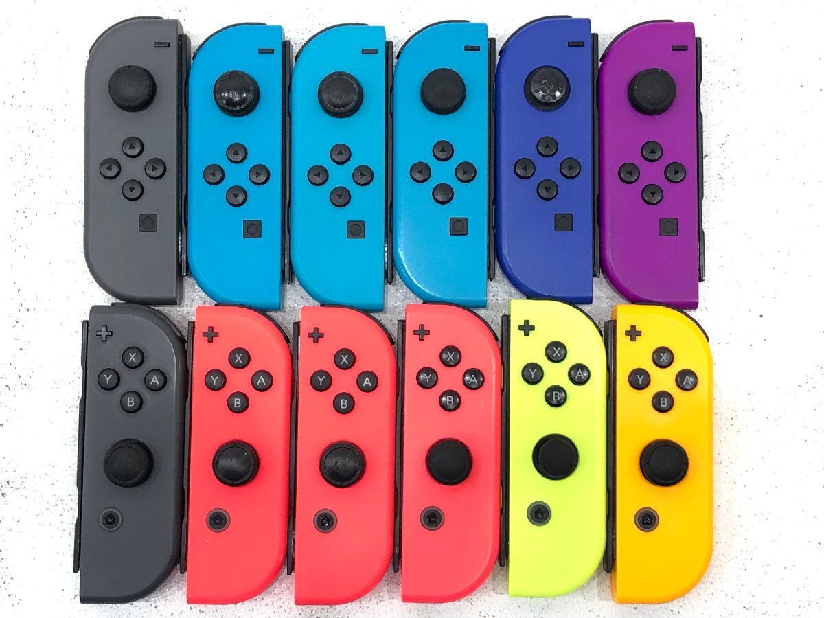 ◇【5】ジャンク品 Nintendo Switch/ニンテンドースイッチ Joy-con/ジョイコン 12個まとめ(右6個/左6個)同梱不可 1円スタート拍卖
