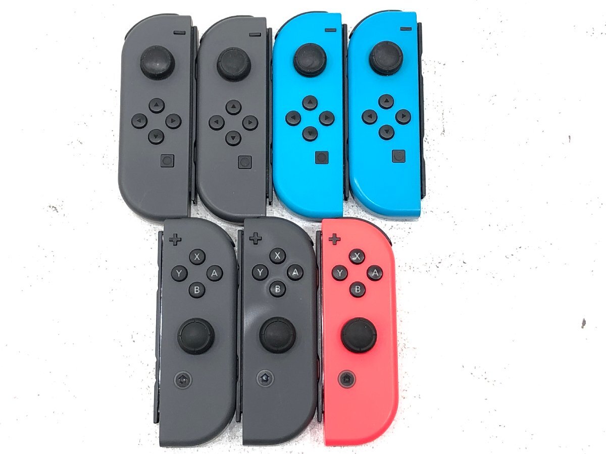 ◇【5】ジャンク品 Nintendo Switch/ニンテンドースイッチ Joy-con/ジョイコン 7個まとめ(右3個/左4個) 同梱不可 1円スタート拍卖