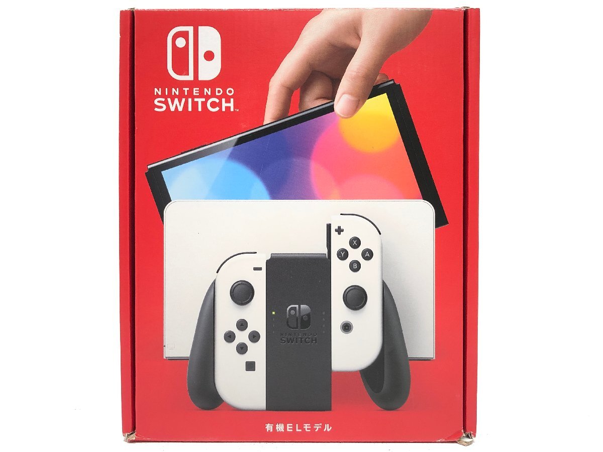 ◇【31】初期化済み 箱イタミ Nintendo Switch/ニンテンドースイッチ 有機ELホワイト 同梱不可 1円スタート拍卖