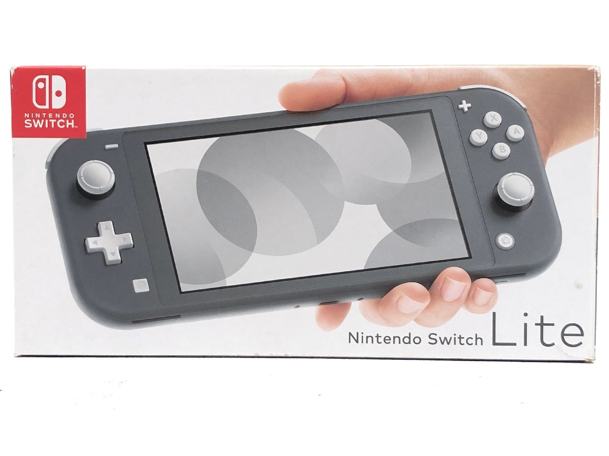 ◇【23】初期化済み 箱イタミ Nintendo Switch Lite/ニンテンドースイッチライト グレー 画面焼け 同梱不可 1円スタート拍卖