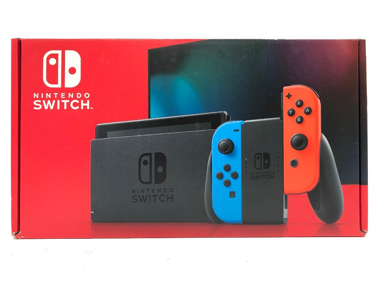 ◇【9】初期化済み 箱イタミ Nintendo Switch/ニンテンドースイッチ 新型 ジョイコン欠品 同梱不可 1円スタート拍卖