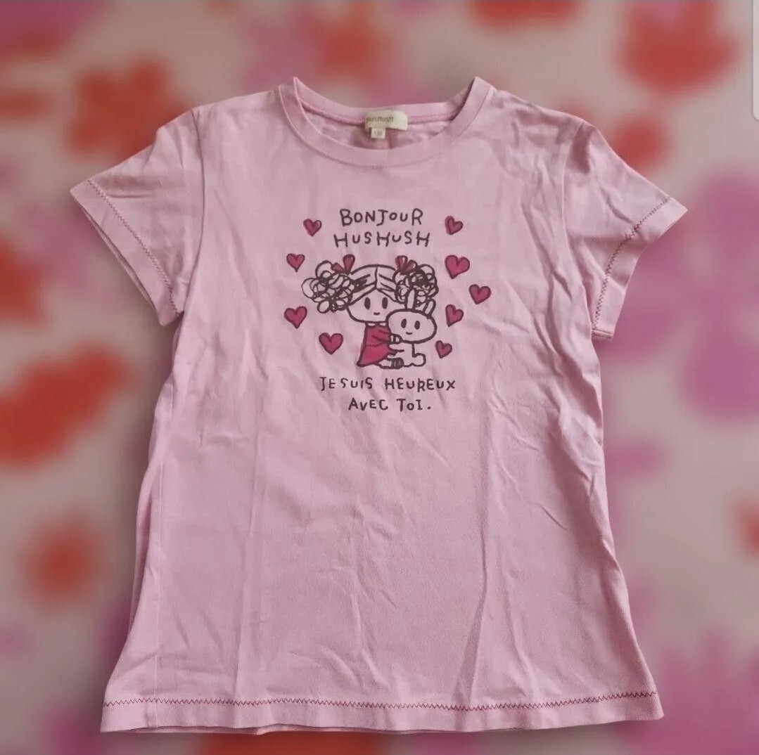 HUSHUSH ハッシュアッシュ 半袖Tシャツ ピンク 130cm 拍卖