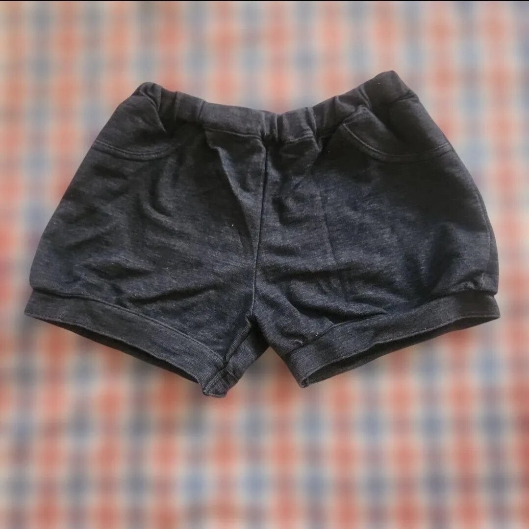 ショートパンツ デニム風 ダークブルー系 120拍卖