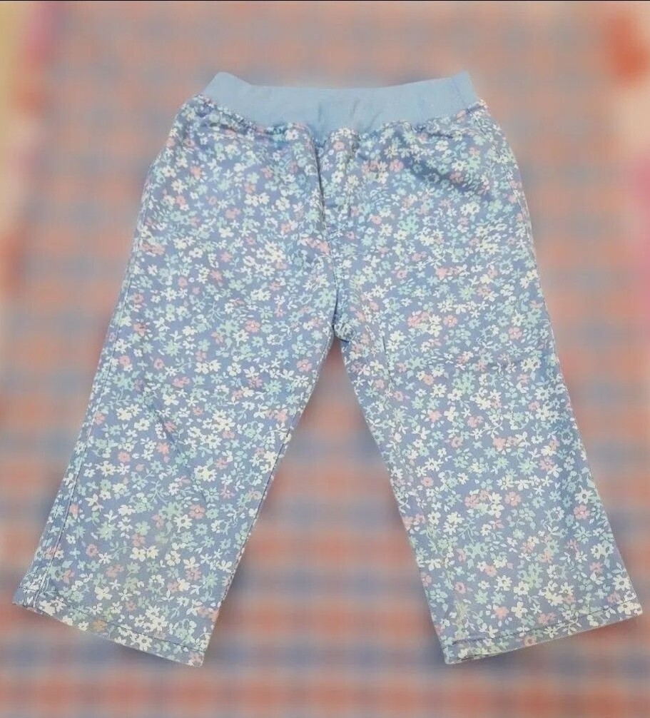 西松屋 花柄パンツ 130cm ブルー系 小花柄拍卖