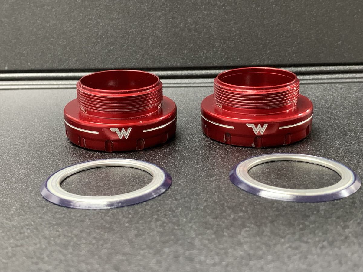 ■White Industries Bottom Brackets Stainless BSA 30mm Red■ホワイトインダストリーズ ボトムブラケット Brompton ブロンプトン拍卖