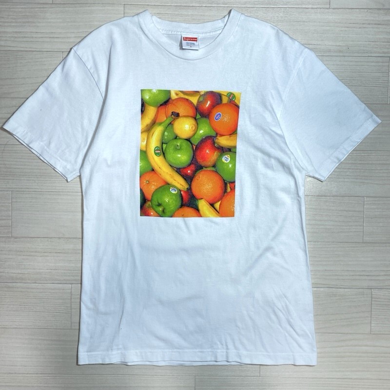 Supreme/シュプリーム/19SS/FRUIT TEE/フルーツTシャツ/両面プリント/背面ラベルプリントデザイン/ホワイト/半袖Tシャツ拍卖