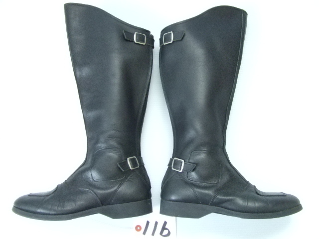 27.0cm 斜めカット 松本商会 ロングブーツ本革 黒色 黒 特攻ブーツ ハス切り旧車トーヨコ東横エスクラフト 三協イノウエ リード27cm sub116拍卖