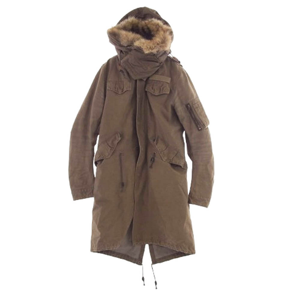 wjk ダブルジェイケイ 1130 CT01S destroy cotton twill ボアライナー付き M52 モッズ コート グレー系【中古】拍卖