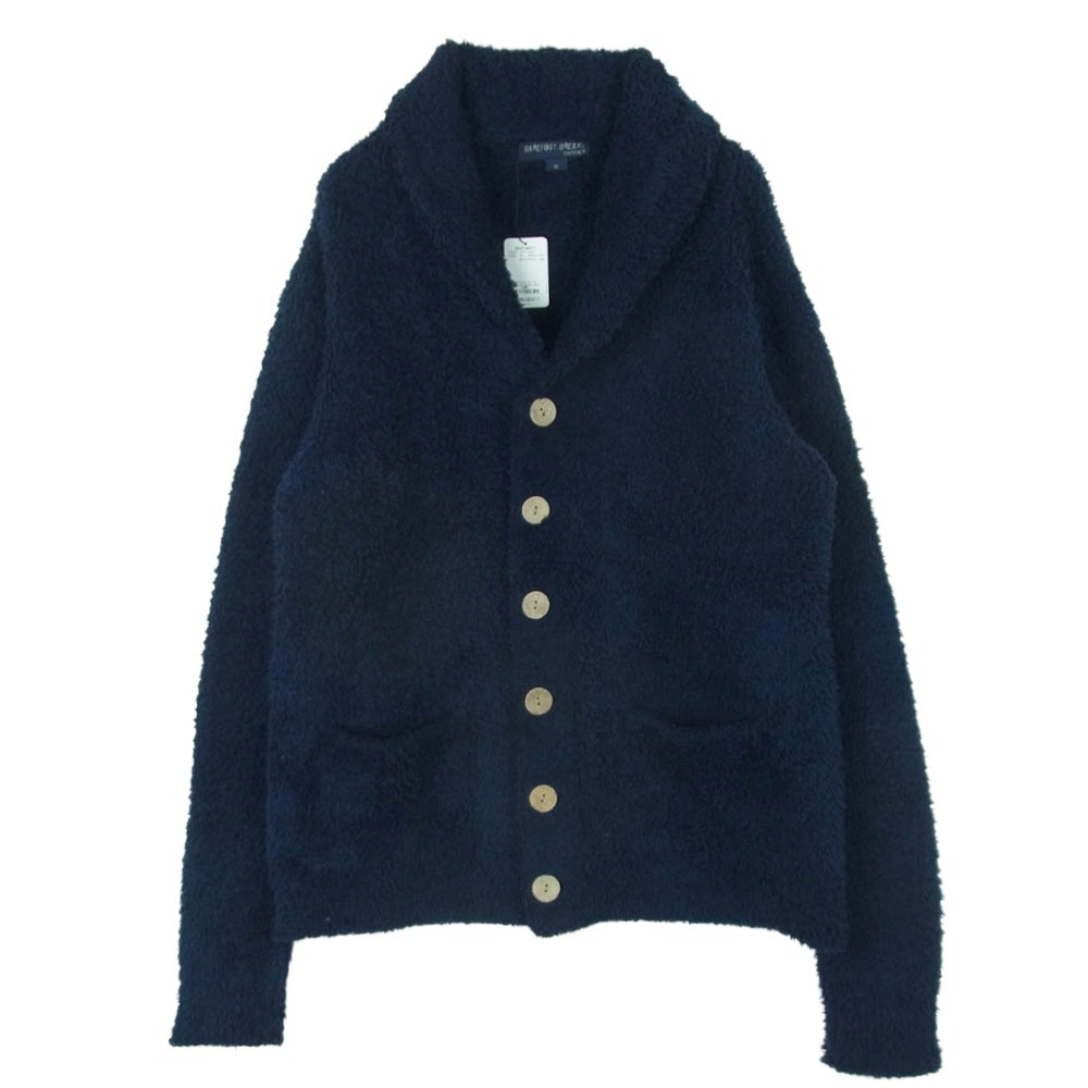 ベアフット ドリームス barefoot dreams ショールカラーフリース カーディガン 中国製 ネイビー系 XL【極上美品】【中古】拍卖