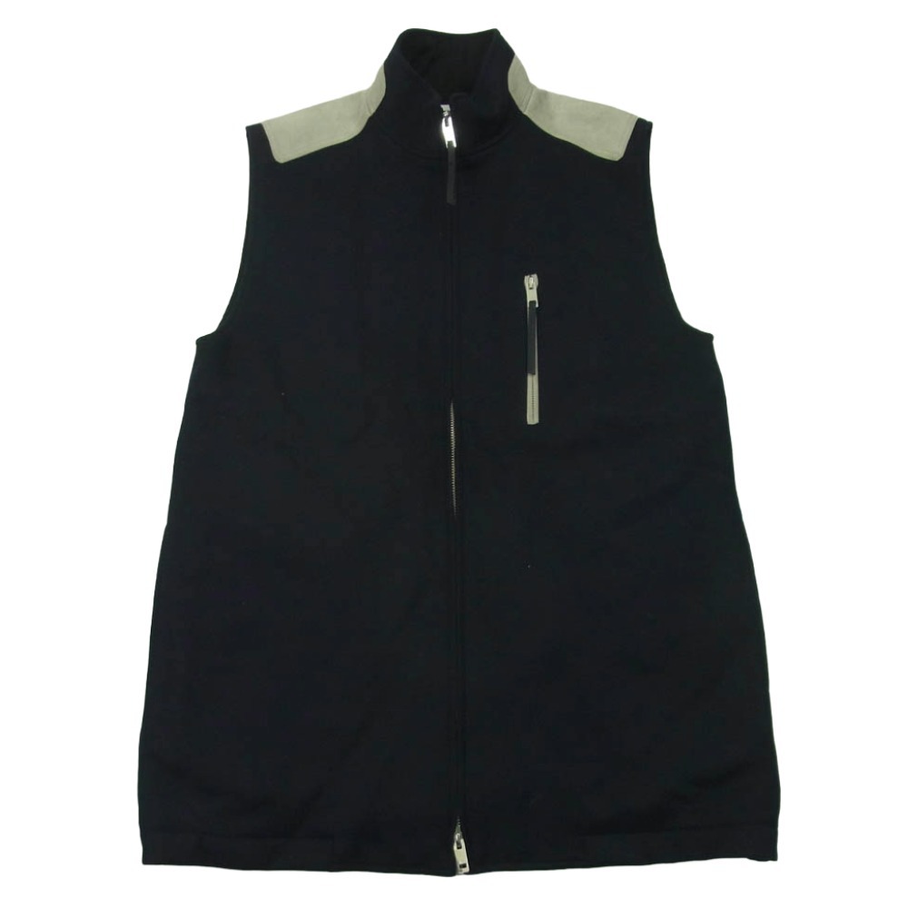 THE RERACS ザリラクス 23AW 23FW-REBL-384L-K エルボーレザーパッチ 裏地キルティング ウール ジレ ベスト F【中古】拍卖