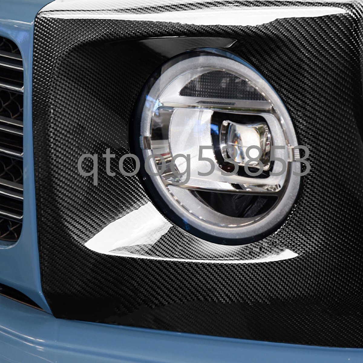 カーボン製ベンツ Gクラス W463A W464 G500 G63 G350D ヘッドライトカバー 2枚セット拍卖