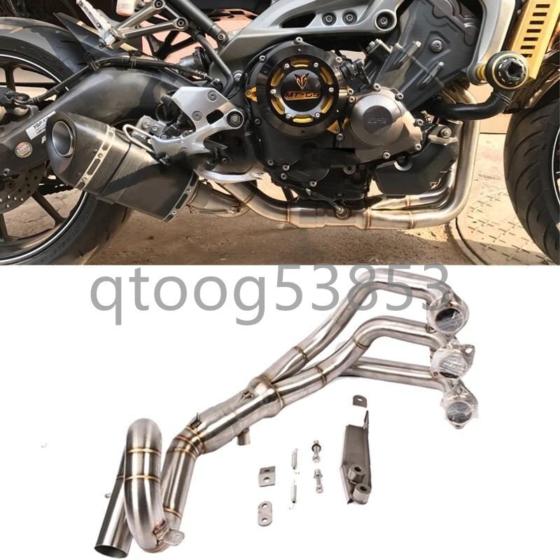 XSR 900 FZ09 MT MT09 MT-09 FZ-09 XSR900 2015-2020 フルシステムフロントリンクオートバイのマフラー 51 MMエスケープモト拍卖