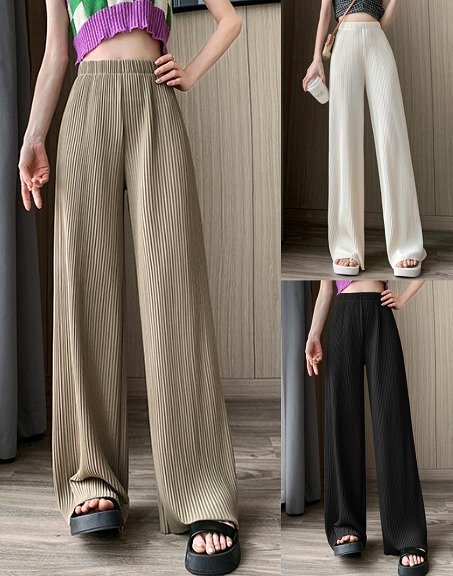 ロングパンツ ストレートパンツ シンプル カジュアル レディース XL ブラウン拍卖