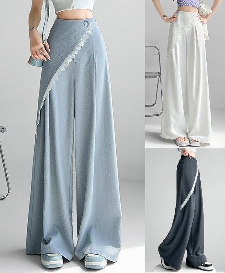 ワイドパンツ バギーパンツ ストレートパンツ ロングパンツ シンプル カジュアル レディース S グレー拍卖