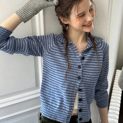 トップス 切り替え バイカラー 体型カバー 着痩せ カットソー ボーダー柄拍卖