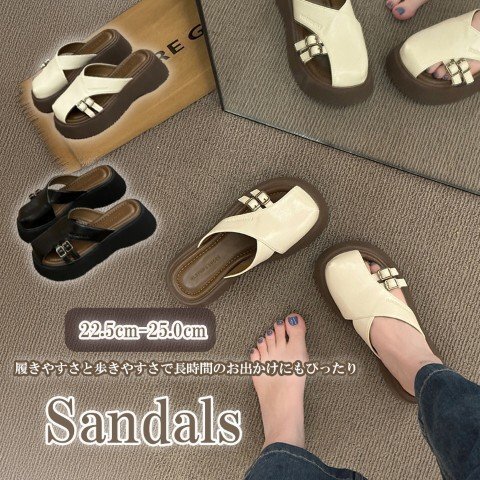 スタイルアップ 通気性 スニーカー 軽量 軽い 厚底 ミュール スリッパ 身長UP 23.5cm(37) 黒拍卖