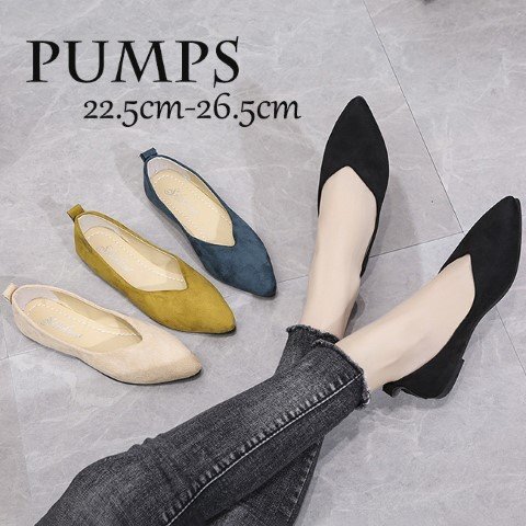 パンプス ミュール 靴 フラットソール ソフト フィット 楽ちん ポインテッドトゥ 軽い 25.5cm(41) 黒拍卖