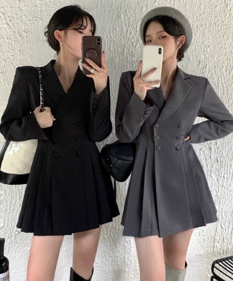 ミニワンピース 長袖 Vネック フリル シンプル カジュアル かわいい レディース S ブラック拍卖