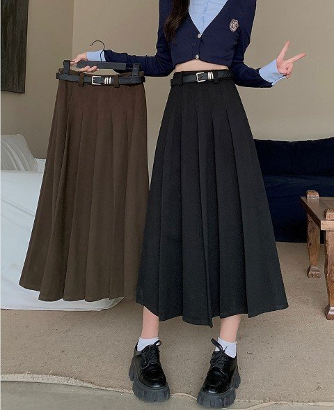 【大きいサイズL-4XL】ファッションスカート ブラウン/ブラック2色展開 4XL ブラウン拍卖