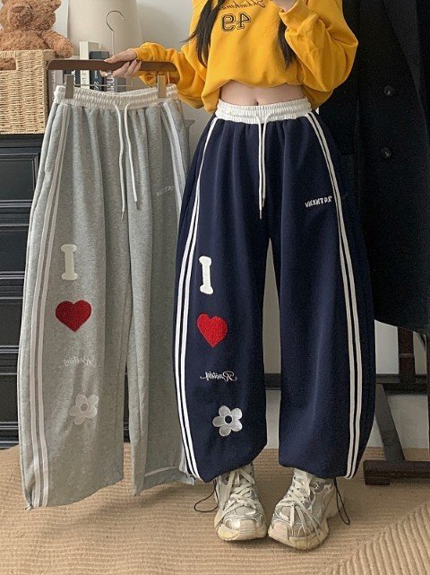 ワイド バギーパンツ 切り替え バイカラー 体型カバー 着痩せ S ダークブルー拍卖