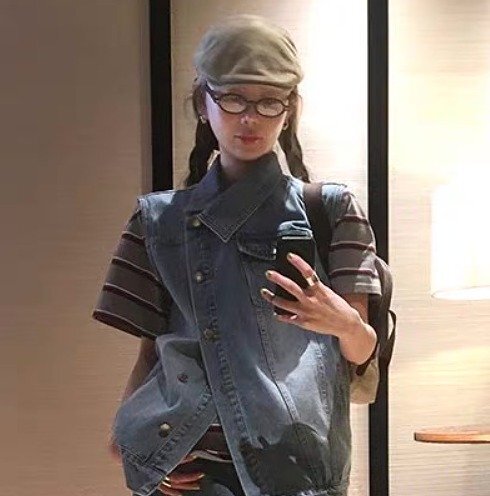 Gジャン ジーンズ ジージャン 切り替え 体型カバー 着痩せ デニム シンプル拍卖