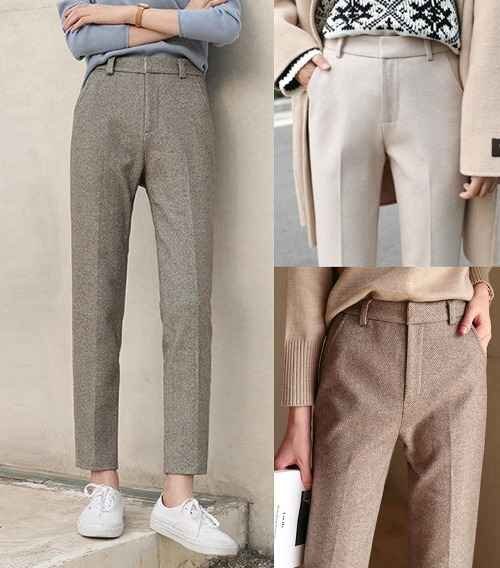 ワイド バギーパンツ ロングパンツ カジュアル シンプル ボトムス 秋冬 XL ブラウン拍卖