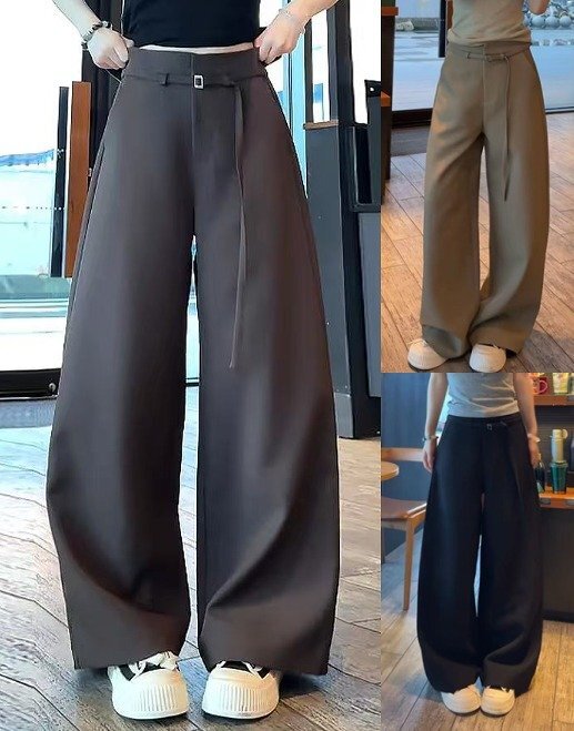 ワイド バギーパンツ 切り替え 体型カバー 着痩せ カジュアル XL グレー拍卖