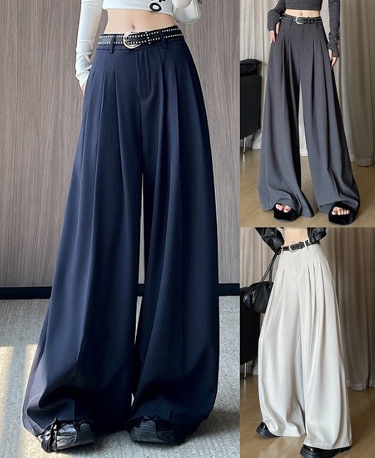 スラックス ビジネス ハイウエスト 切り替え 体型カバー 着痩せ M ベージュ拍卖